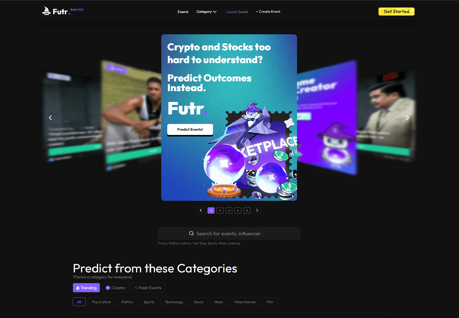 Futr desktop interface
