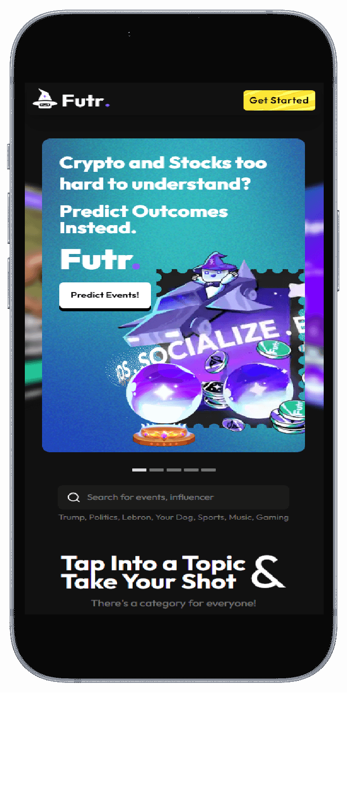 Futr mobile interface