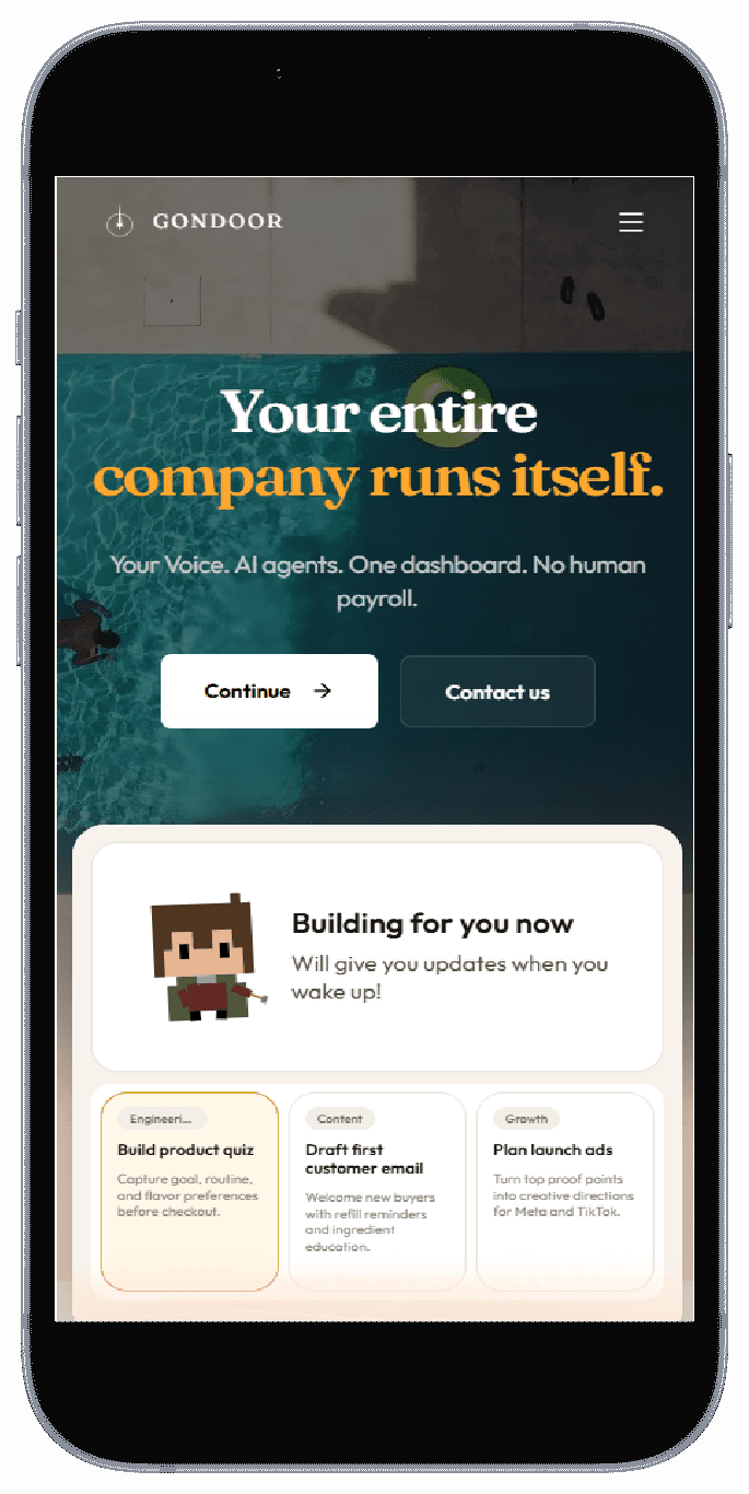Gondoor mobile interface